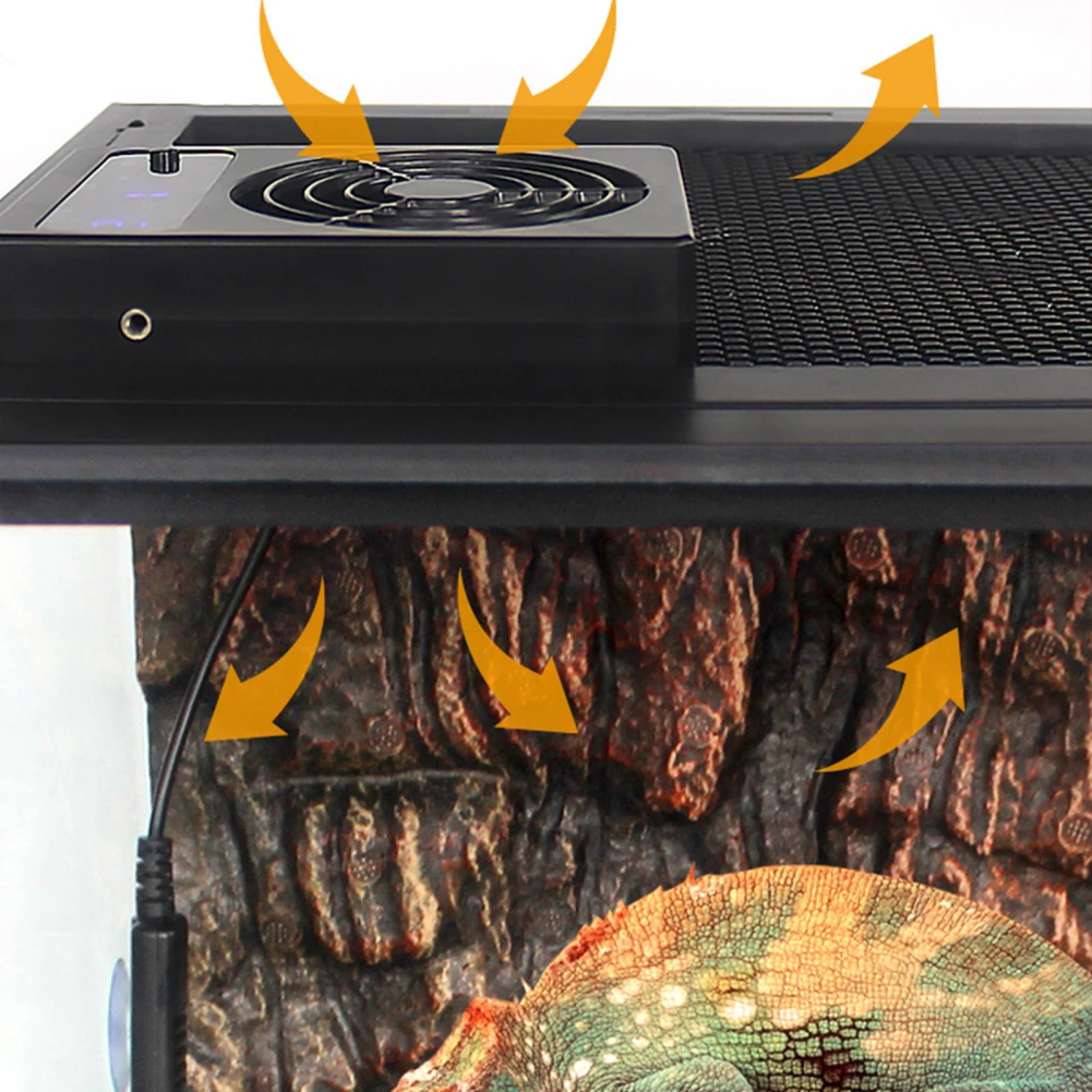 Reptile humidifier Reptiles Amphibians Fan with Automatic Switch Available Humidity Settings Fan Dehumidifier for Temperature Control Products