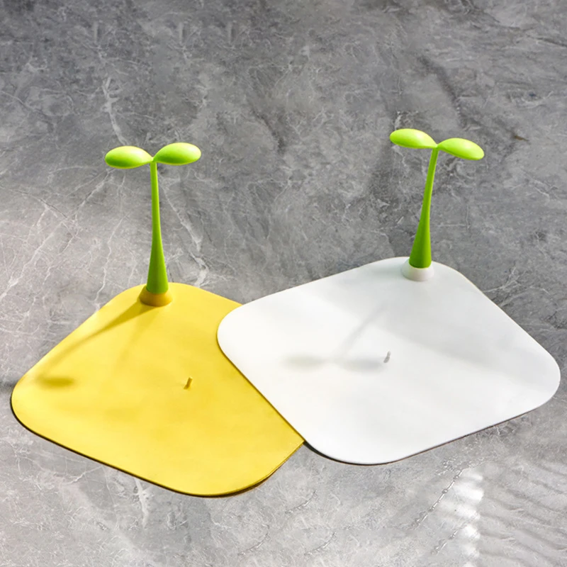 Sealing Cover Plugs Small Grass Sprouts Sewer Bean Sprouts Shape Deodorant Mat Silicone Anti-insect Anti-odor Floor Drain Cover Kitchen Bath