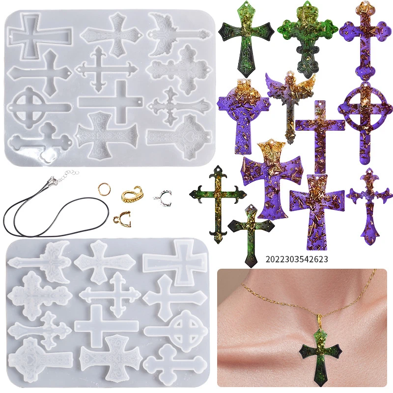 Cross Resin Molds 12 Cavity Epoxy Resin Cross Silicone Molds for