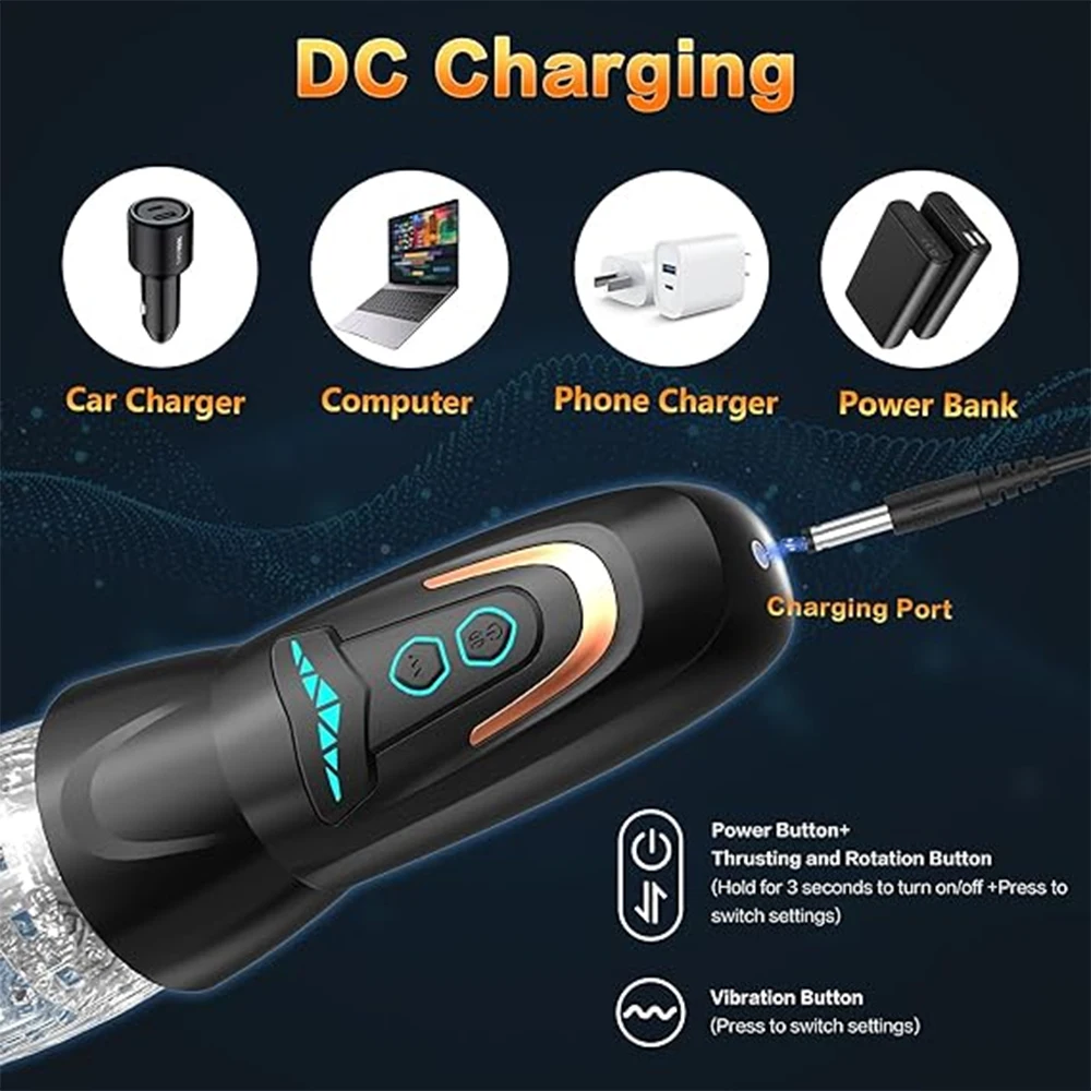 Automatic Male Masturbator Sex Toy for Men Vibration Thrusting Rotating Masturbation Cup Penis Pump Adult Toy Penis Vibrator 18+ - Image 6