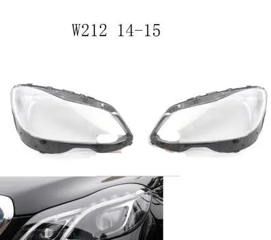 

Brand New Headlight Lens Headlamp Shell Cover (PAIR) For Mercedes-Benz W212 2014-2015 A2129063403/ A2129063303