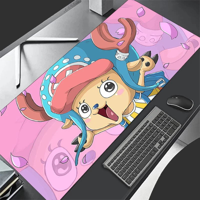 Japanese Anime ONE PIECE Mouse Pad Laptop Office Tony Chopper Pink Table Mat XXL Keyboard Kawaii Mousepad PC Game Large Mousemat 10 30 50 110pcs anime one piece piratesreward stickers for kids cool diy phone laptop skateboard luffy zoro wanted posters decal