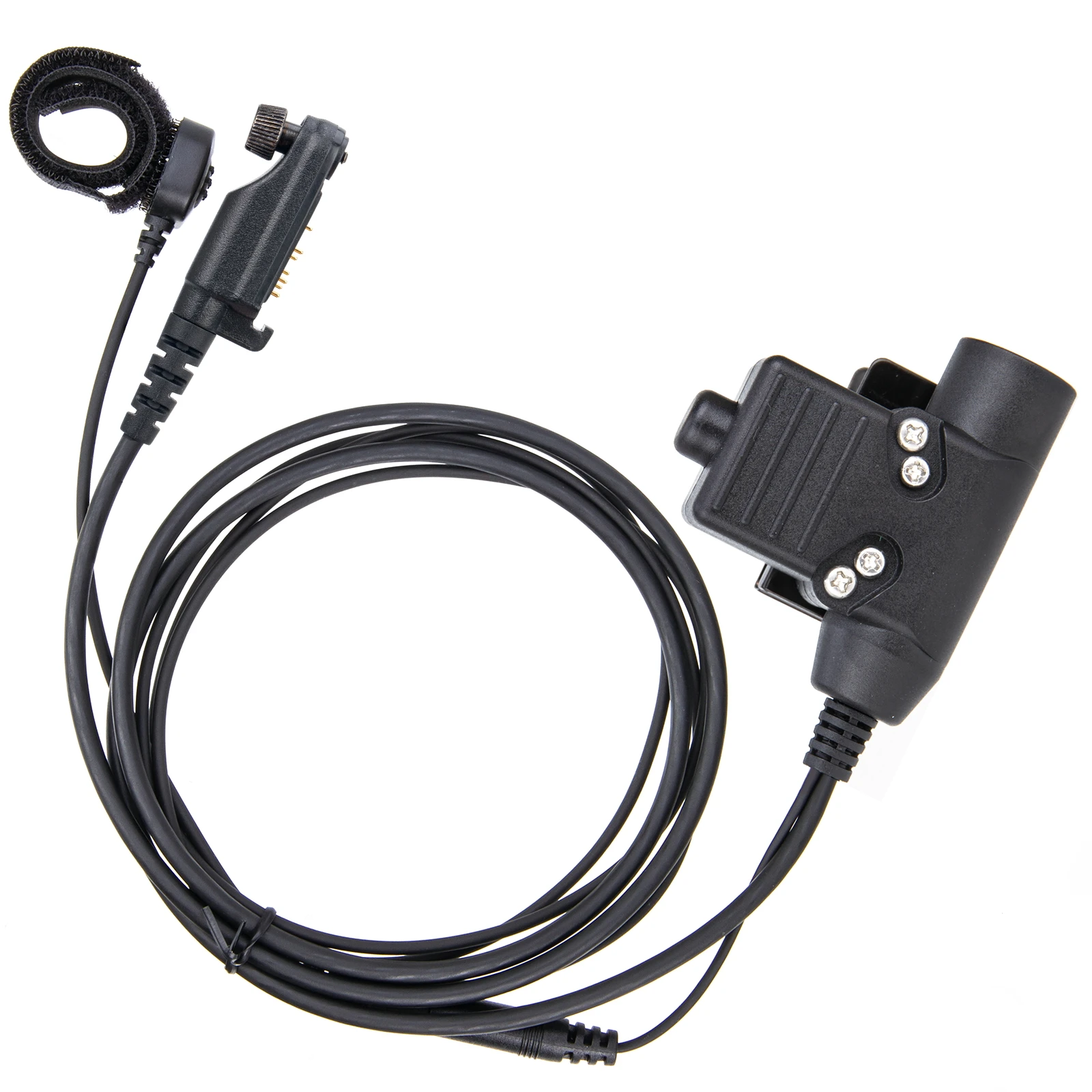 7.1mm tactical telescopic throat controlled walkie talkie headset with Finger Microphone and U94 PTT for Hytera X1P