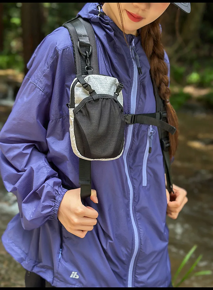 Dyneema Wasserflaschenhalter-Tasche mit Handyfach und Schnellverstellgurt, Wasserdichtes 420D Nylon für Radfahren, Wandern und Camping-Essentials – Detail 17