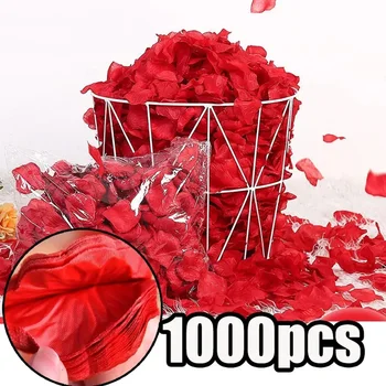 1000 pièces faux pétales de Rose artificiels coloré Simulation soie pétale de Rose pour la saint valentin fête de mariage décoration romantique 1