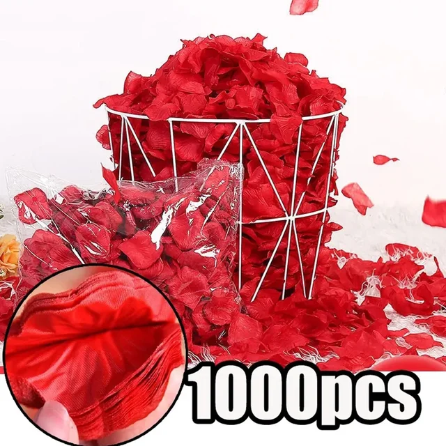 1000 pièces faux pétales de Rose artificiels coloré Simulation soie pétale de Rose pour la saint valentin fête de mariage décoration romantique 1
