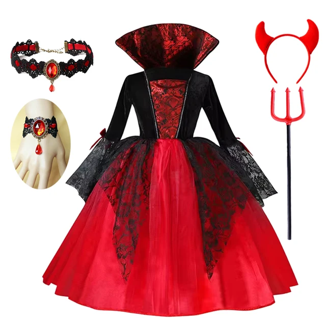 Girls Cosplay Vampire Halloween Dress Girls Cosplay Vampire Halloween Dress