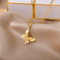 Stainless Steel Butterfly Necklace For Women Gold Color Clavicle Chain Heart Butterfly Pendants Necklaces Party Jewelry Bijoux - Image 5