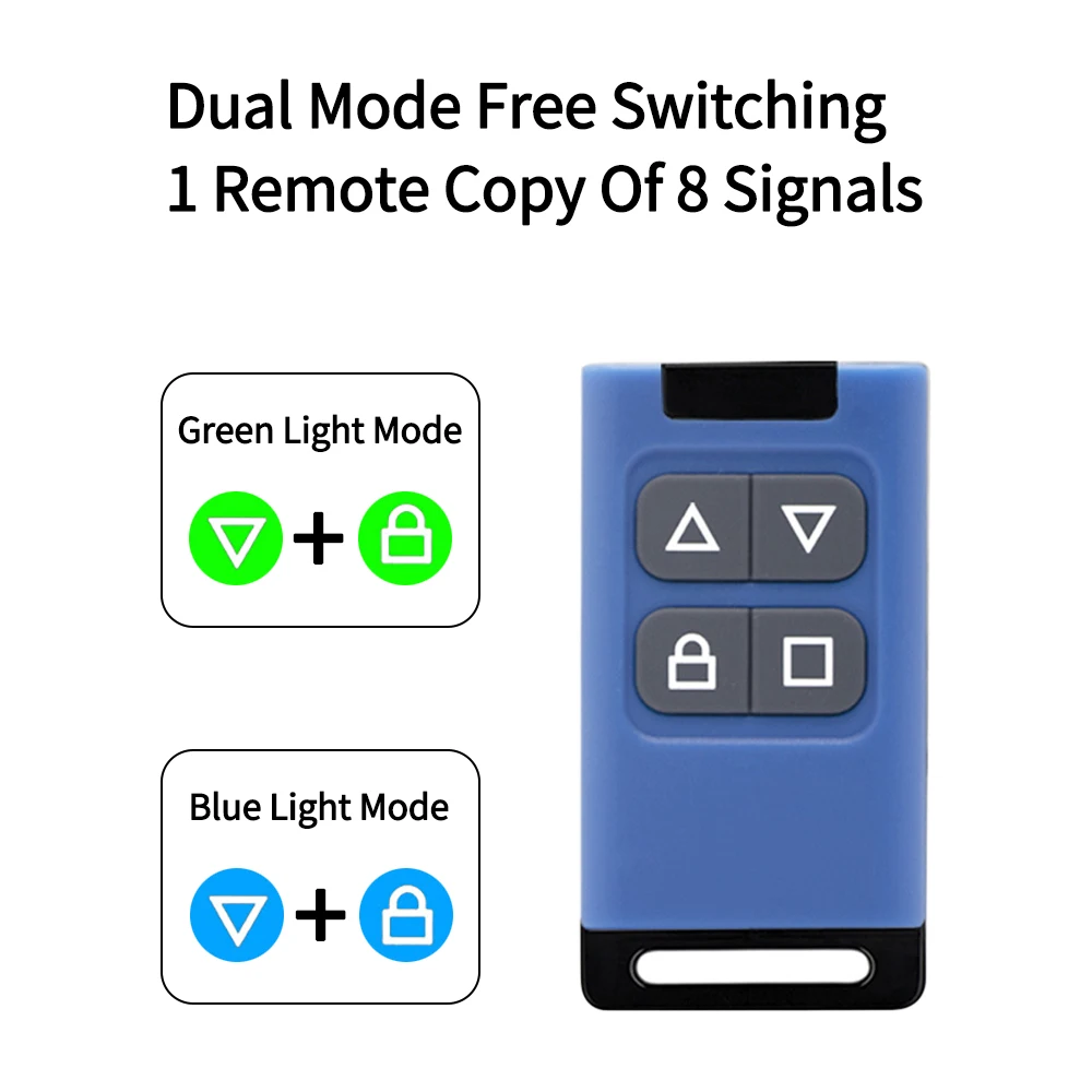 

Dual Mode Switching Copy Wireless Remote Control For Garage Door 433 315 868 330MHz Multi-Frequency 4 Keys Cloning Controller