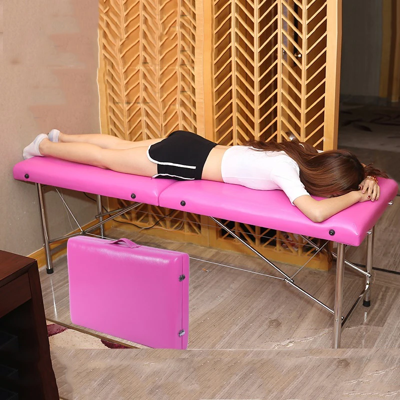 Professional carry on massage beauty bed folding massage tattoo SPA bed beauty salon thickening treatment table massage table
