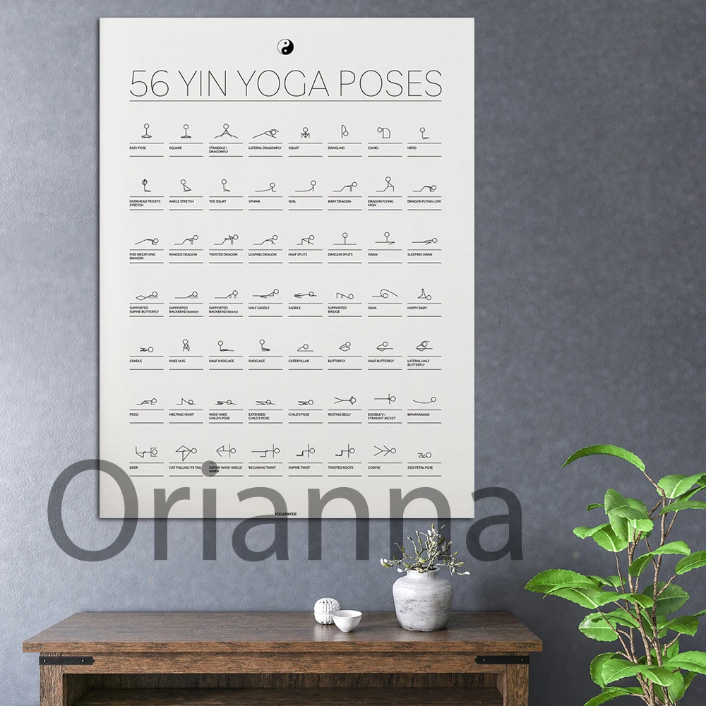 

Wall Art Home Decor Yoga Stick Figures Canvas Painting Hd Print Modern Funny Retro Poster Cuadros Modular Picture For Woman Gift