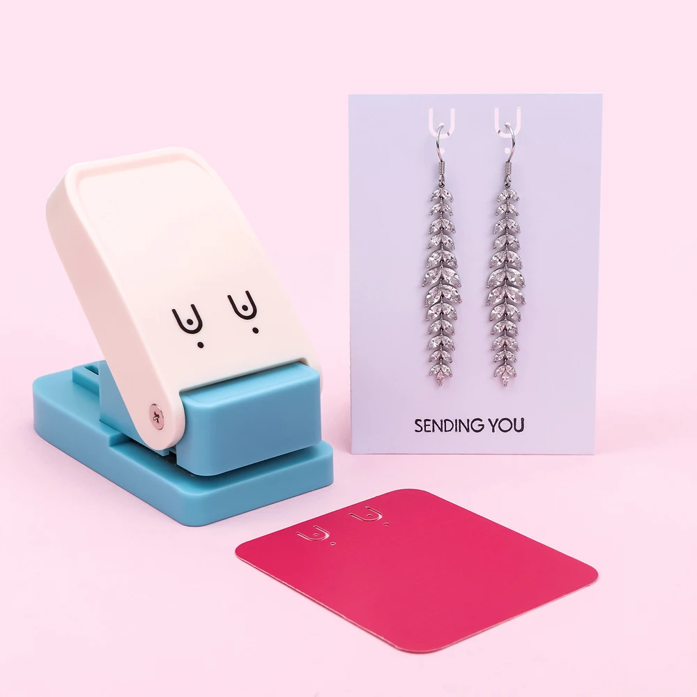 귀걸이 디스플레이 카드 홀 펀치 및 수제 종이 펀치, 전문가용 DIY 보석 카드, 스크랩북 공예 종이 커터