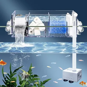 Multi-Layer Aquarium Filter with Water Wheel 1