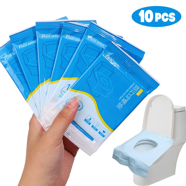 10Pcs Einweg Wc Sitz Pads Tragbare Toilette Sitz Abdeckung Pad Papier  Wasserdicht Wc Sitz Pad für