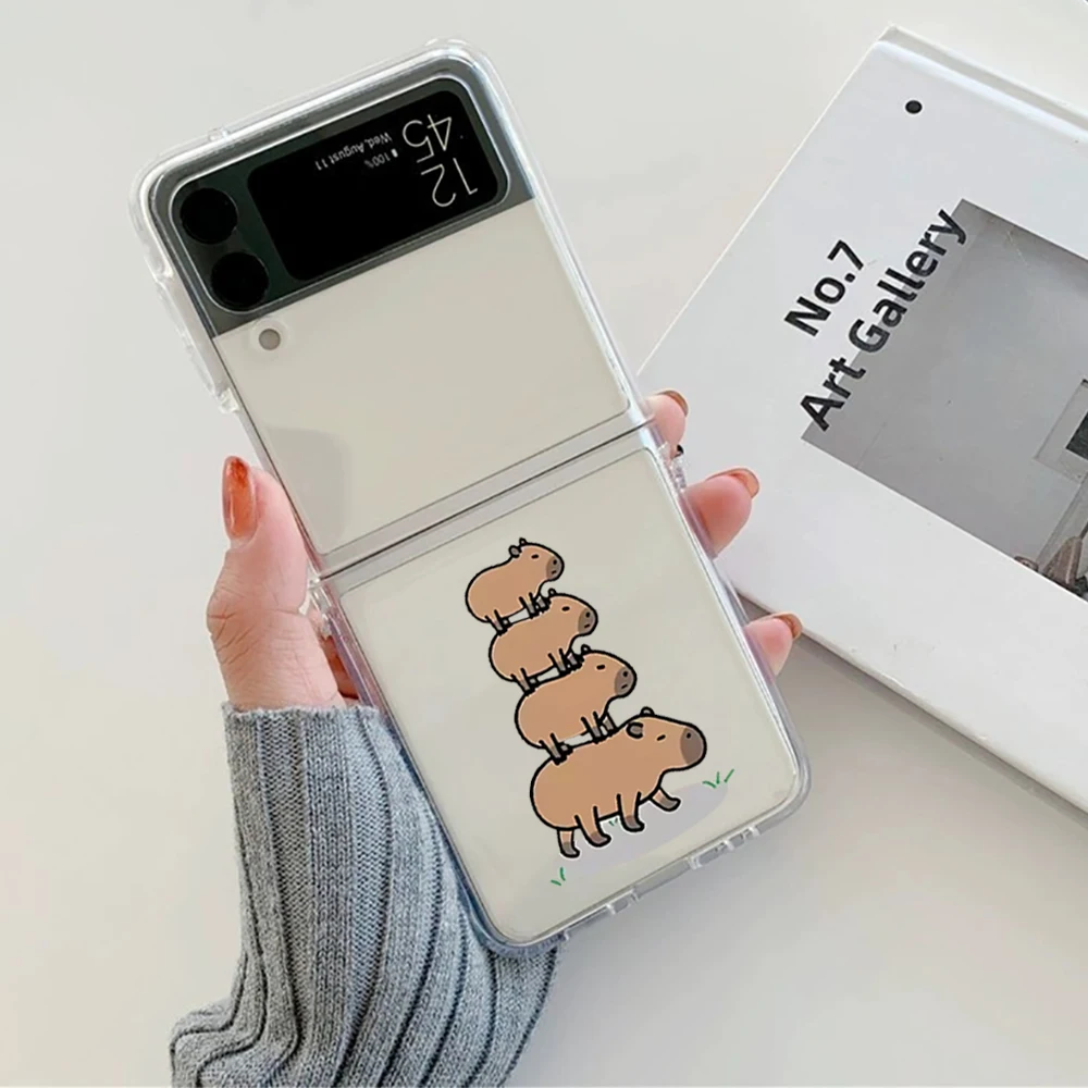 Capybara Clear Hard Transparent Phone Case - Cute Animal Design
