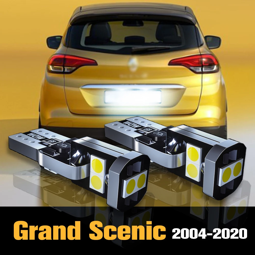 

2pcs Canbus LED License Plate Light Lamp Accessories For Renault Grand Scenic 2 3 4 2004-2020 2012 2013 2014 2015 2016 2017 2018