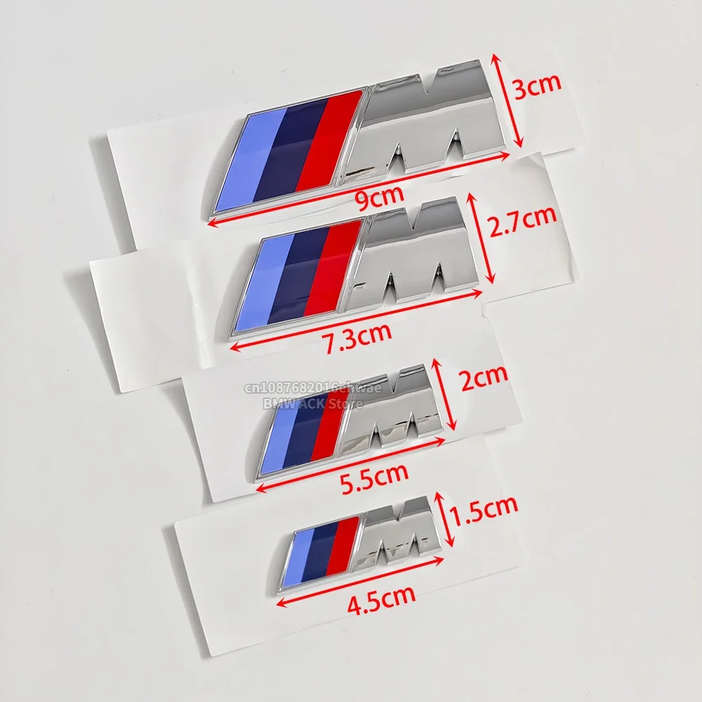 3D Stickers 3D ABS Fender Emblem Rear Trunk Badge for BMW M Power X1 X2 X3 X5 X6 X7 F21 G20 M Sports Car Accessories