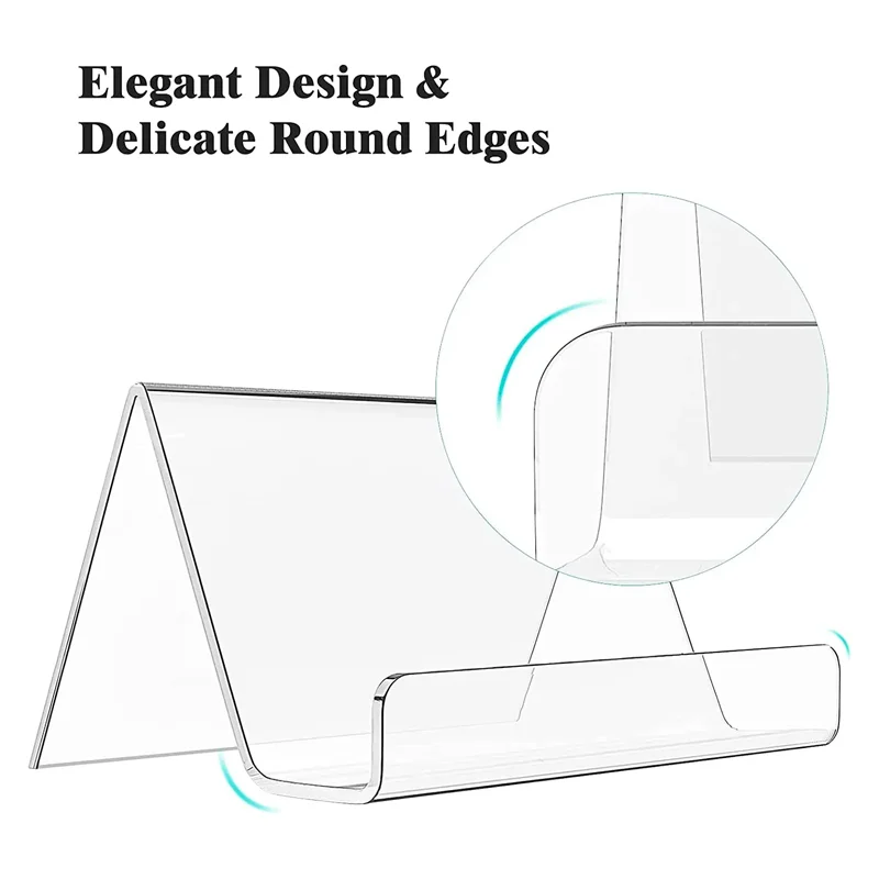 1Pc Klar Acryl Visitenkarte Halter Für Schreibtisch Kunststoff Visitenkarten Display Halter Stehen Name Karten Organizer Karte Regal – Detail 4
