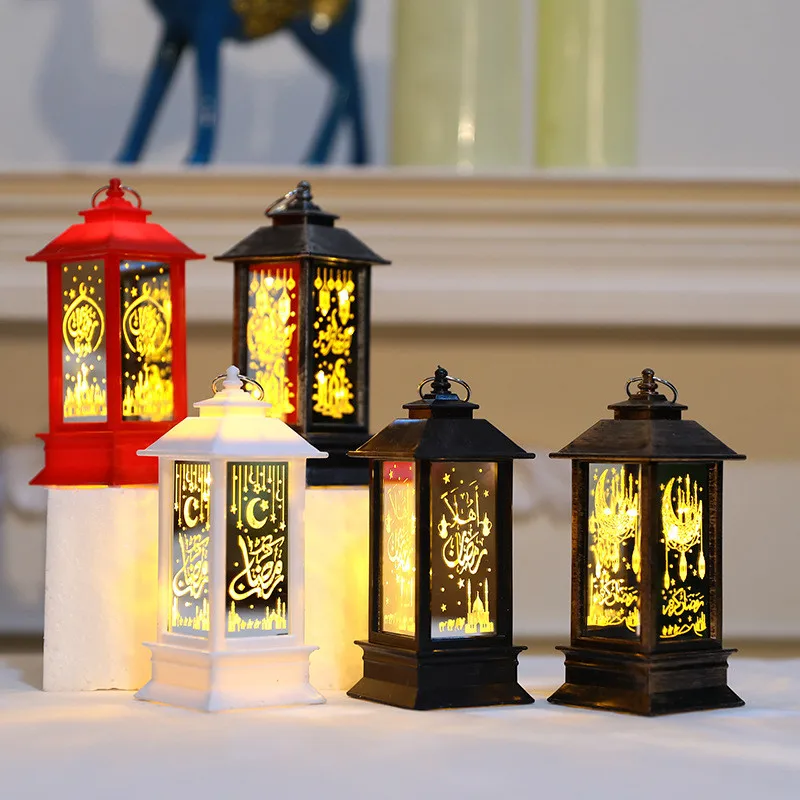 Ramadan Festival LED Light Ornament Hanging Lantern Eid Mubarak Decorative Led Lights Islam Muslim Holiday Lighting Supplies