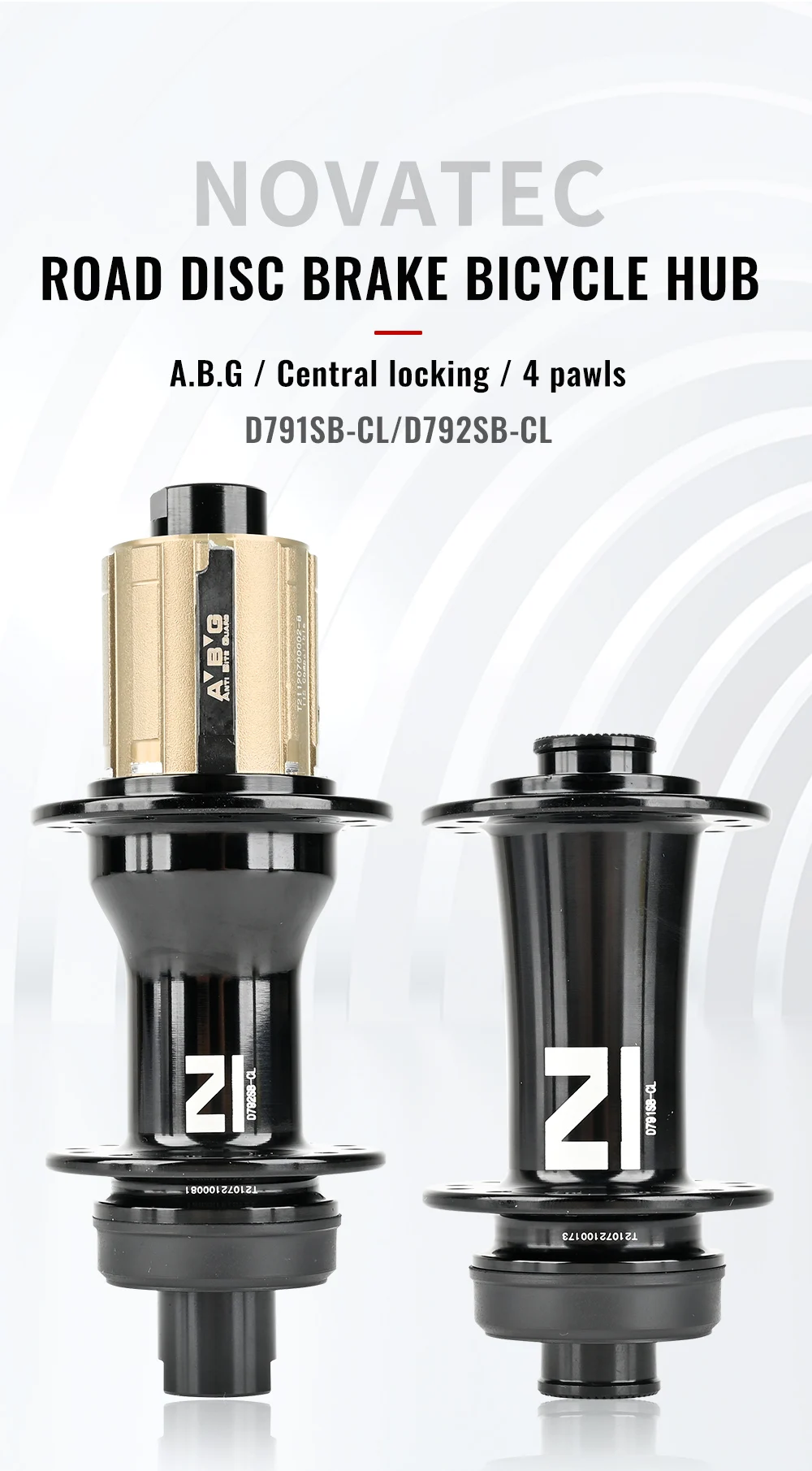 Thru Axle Freehub 24 Hole Disc Brake Novatec D791SB-CL D792SB-CL - Main Image