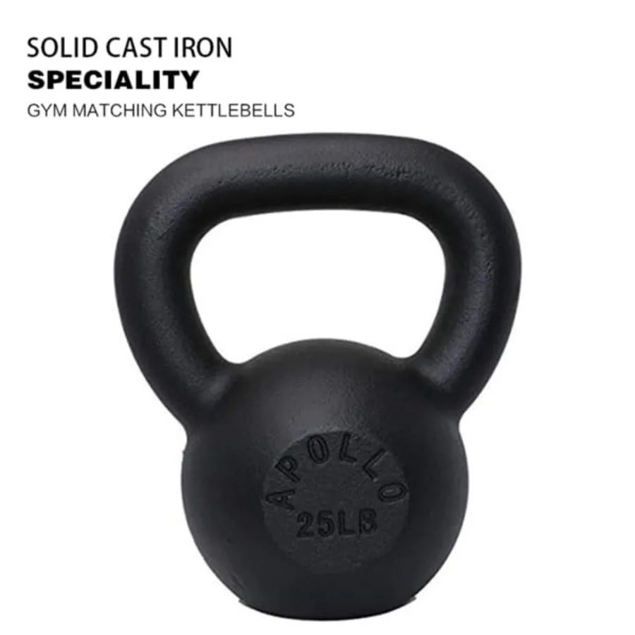 25LBS Solid Cast Iron Kettlebells Ideal for Strength Training, Building Muscles