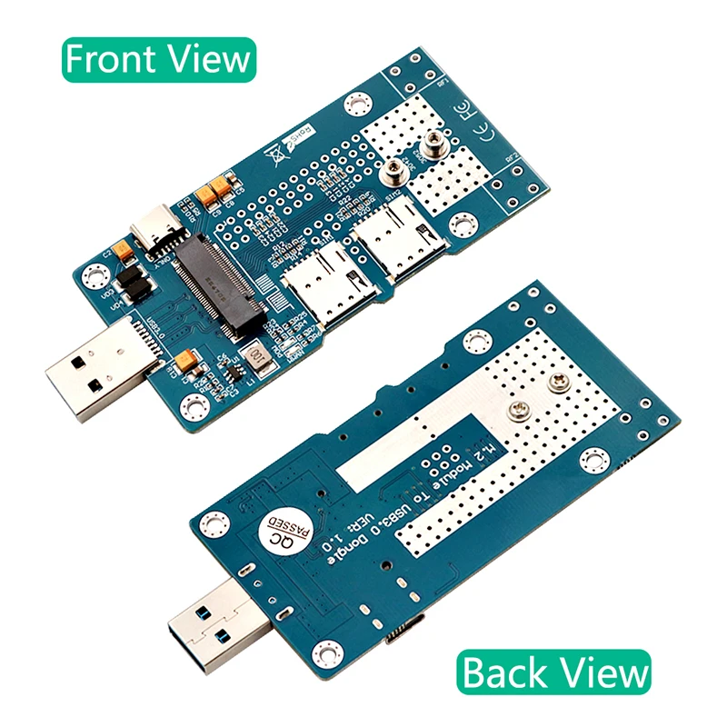 Adaptador M.2 a USB 3,0 con ranura para tarjeta NANO SIM Dual, compatible con módulo 3G/4G/5G/LTE, tamaño 3042/3052, tarjeta M2 NGFF Key B para PC de escritorio