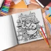 Cute Gnome Coloring Book 24 page Gift For Birthday Party Relieve Stress Kill Time Graffiti Painting Drawing Art Book 5