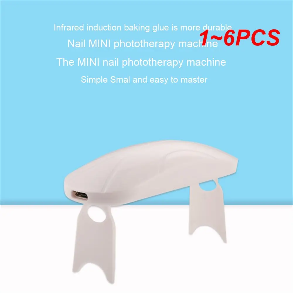 1~6PCS Mini Nail Dryer Machine Micro UV LED Lamp Portable USB Nail Gel Curing Machine Foldable Nail Polish Fast Lighting 2
