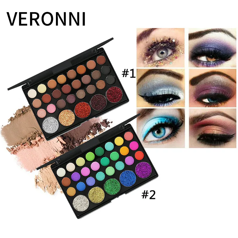 

29 Colors Eye Shadow Plate Shimmer Matte Sequin Eyeshadow Suit Smoked Earth Color Stage Makeup EyeShadow Plate Beauty Glazed
