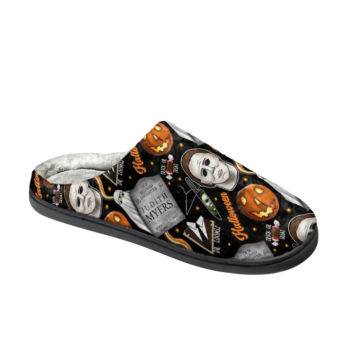 Hot Horror Movie Winter Slippers Dropshipping Non-slip Women Warm Cotton Slippers Casual Flats Warm Home Slides Zapatos Mujer