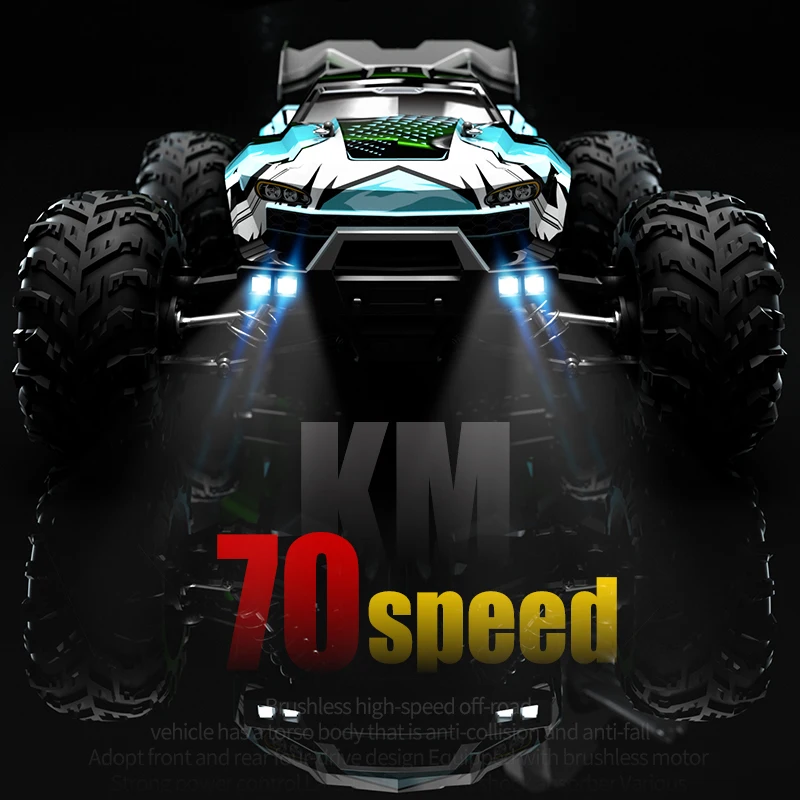 New High Speed RC Car 4WD Off Road Vehicle 70KM/H Brushless Motor Professional Drift Truck for Kids Remote Control Toys 2