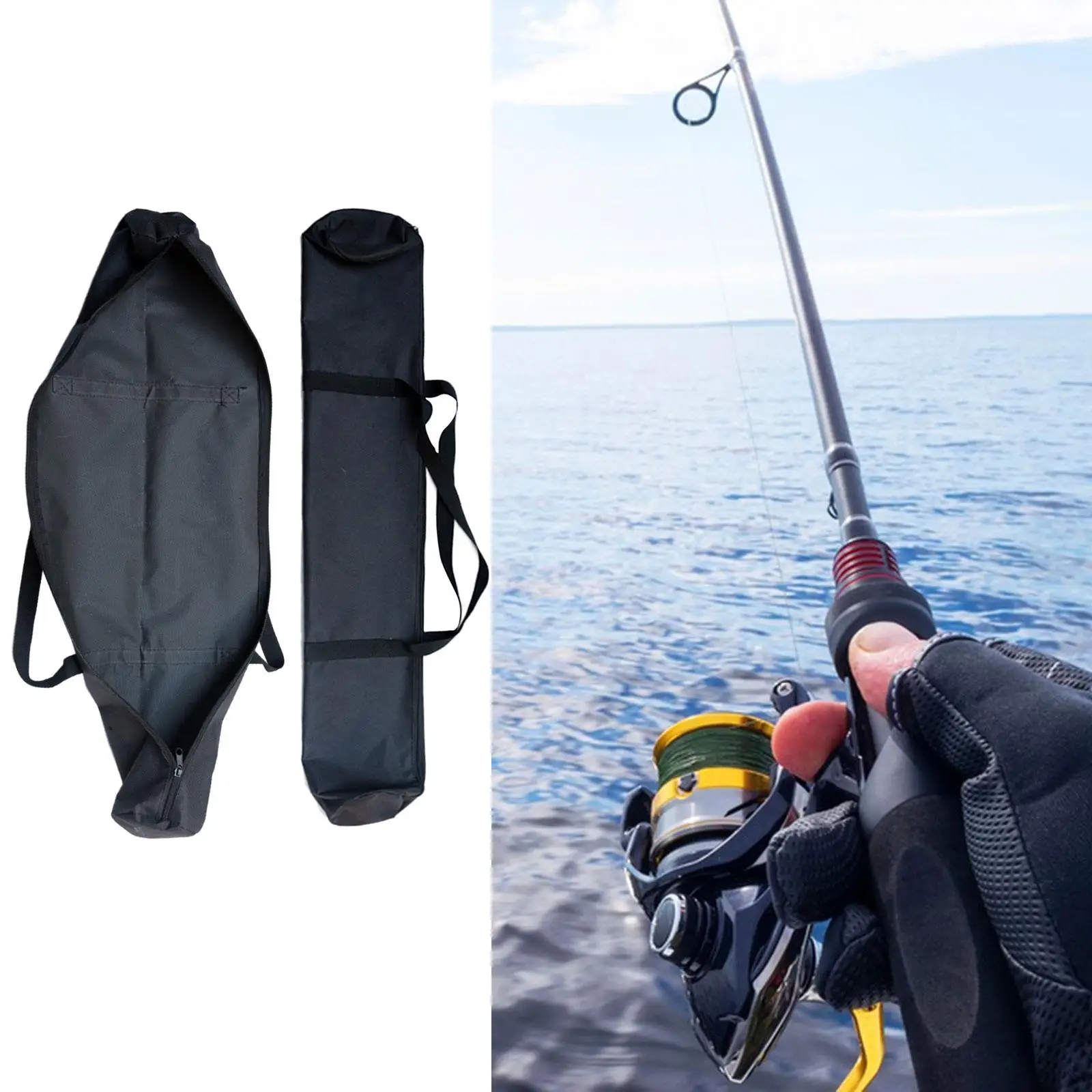 Fishing Rod Storage Bag Handbag Oxford Cloth for Walking Backpacking Fishing