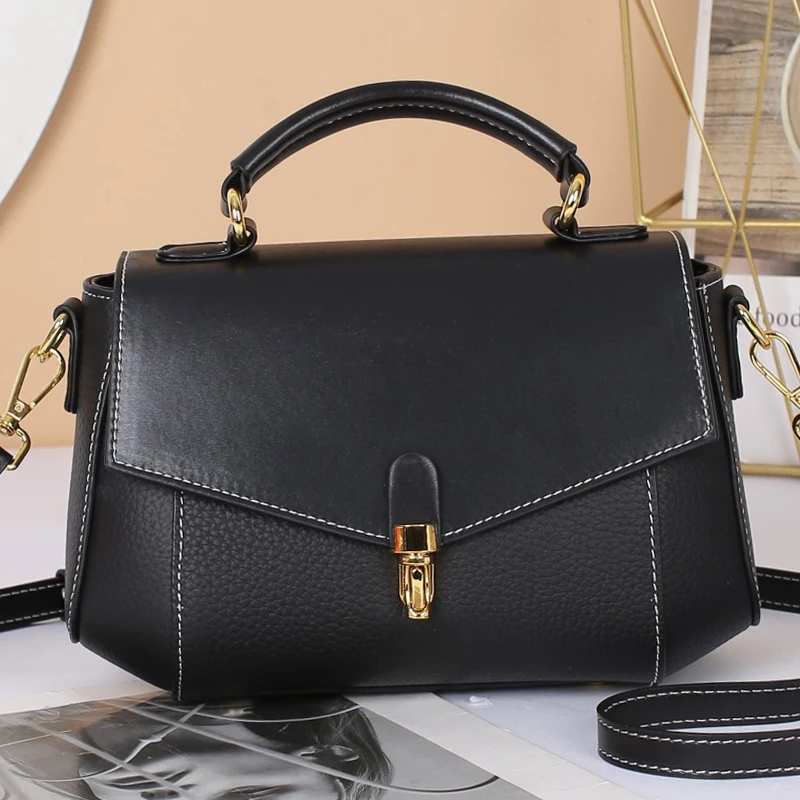 Borsa A Tracolla Donna In Pelle Alta Qualità YOJAN PIEL – Colore Nero Multicolor Made In Spain