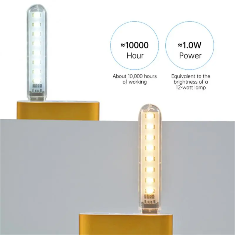 LED Light Book Light Mini LED Light Mini Portable USB LED Book Light DC5V Ultra Bright Reading Book Lamp 3LEDs/8LEDs Lights For Power Bank PC Laptop Notebook
