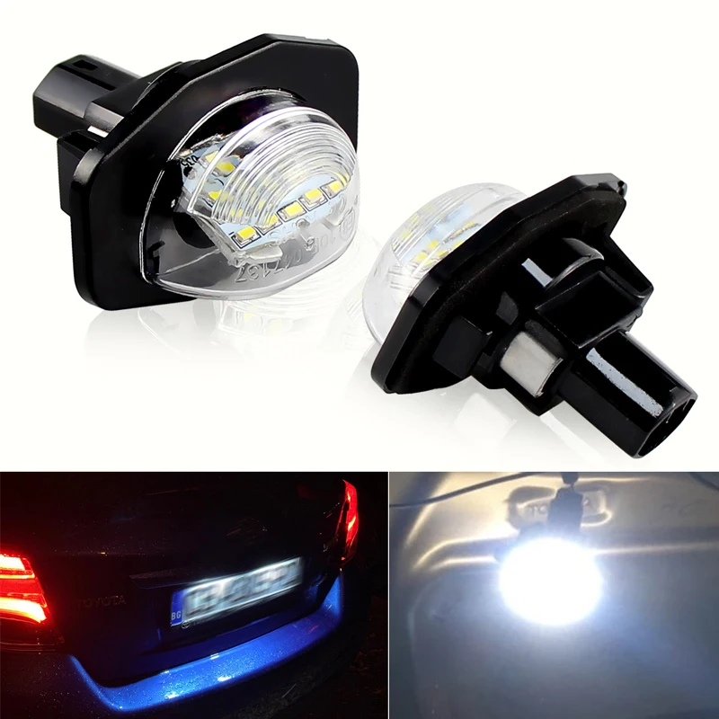 

2Pcs Canbus Led License Plate Lights For Toyota Alphard/Auris/Corolla-Wgona/Wish/Sienna/Urban Cruiser/Scion Car Number lamp