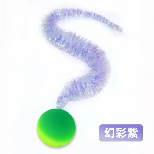 Cat interactive toys Tickle Cat Colorful bouncing ball Pet supplies Puzzle teasing indoor cat worm caterpillar elastic toy 고양이 3