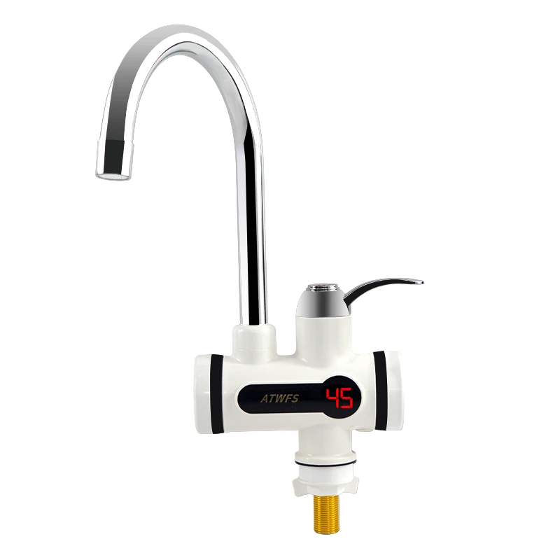 ATWFS – robinet chauffe-eau électrique instantané 3000 W, robinet de cuisine, sans réservoir, affichage numérique, eau chaude