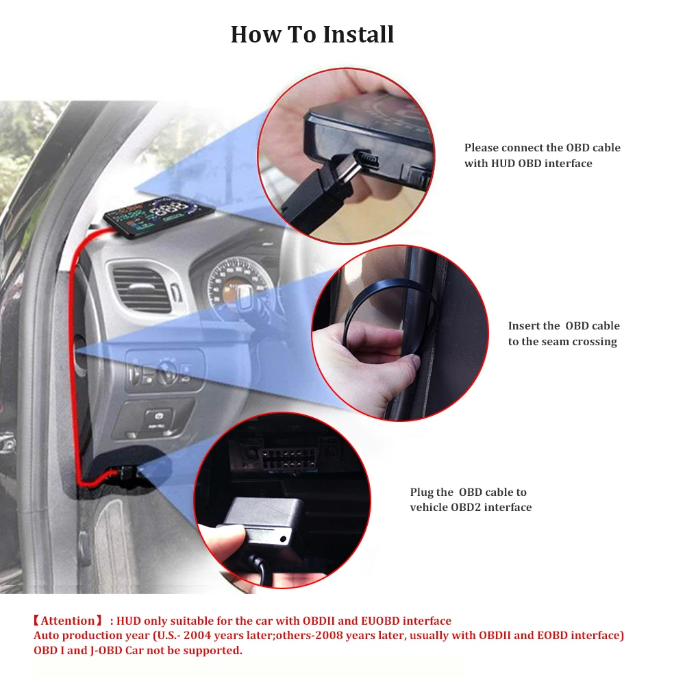 ڵ  ÷ ӵ     ,  ˶ LED  , H6 ġ, 5.5 ġ A8 OBD2 HUD