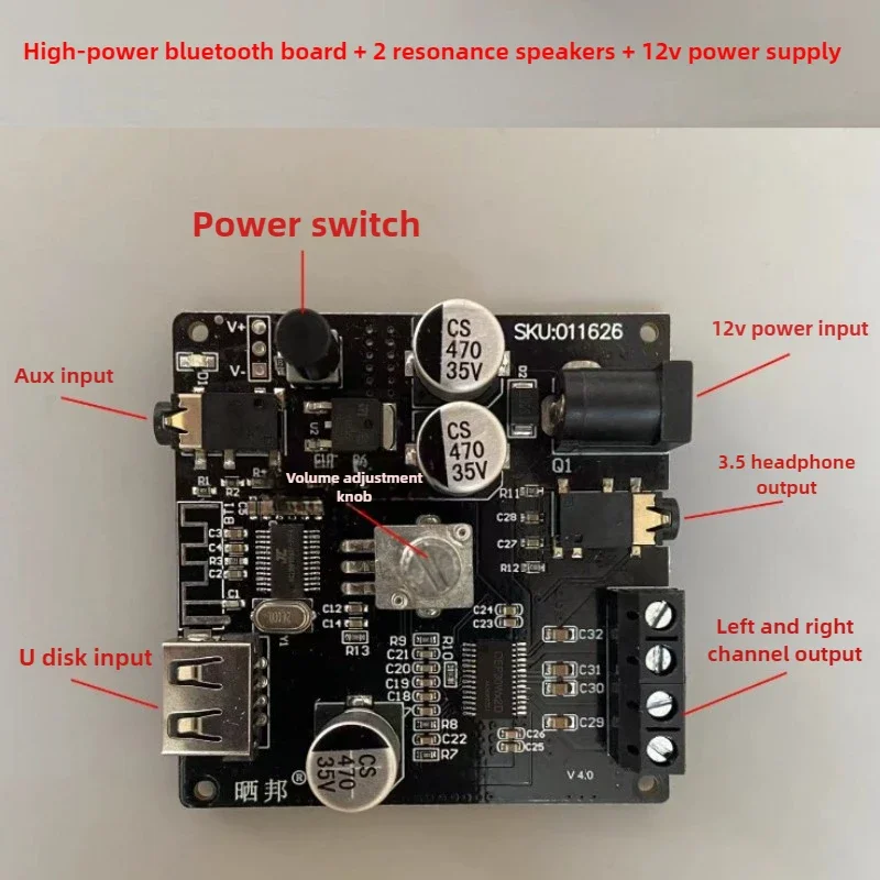 SOTAMIA 50MM Vibration Speaker 4 Ohm 25W Resonance Bluetooth Speaker 30W BTL3110 Bluetooth Power Amplifier Board Stereo Mini Amp