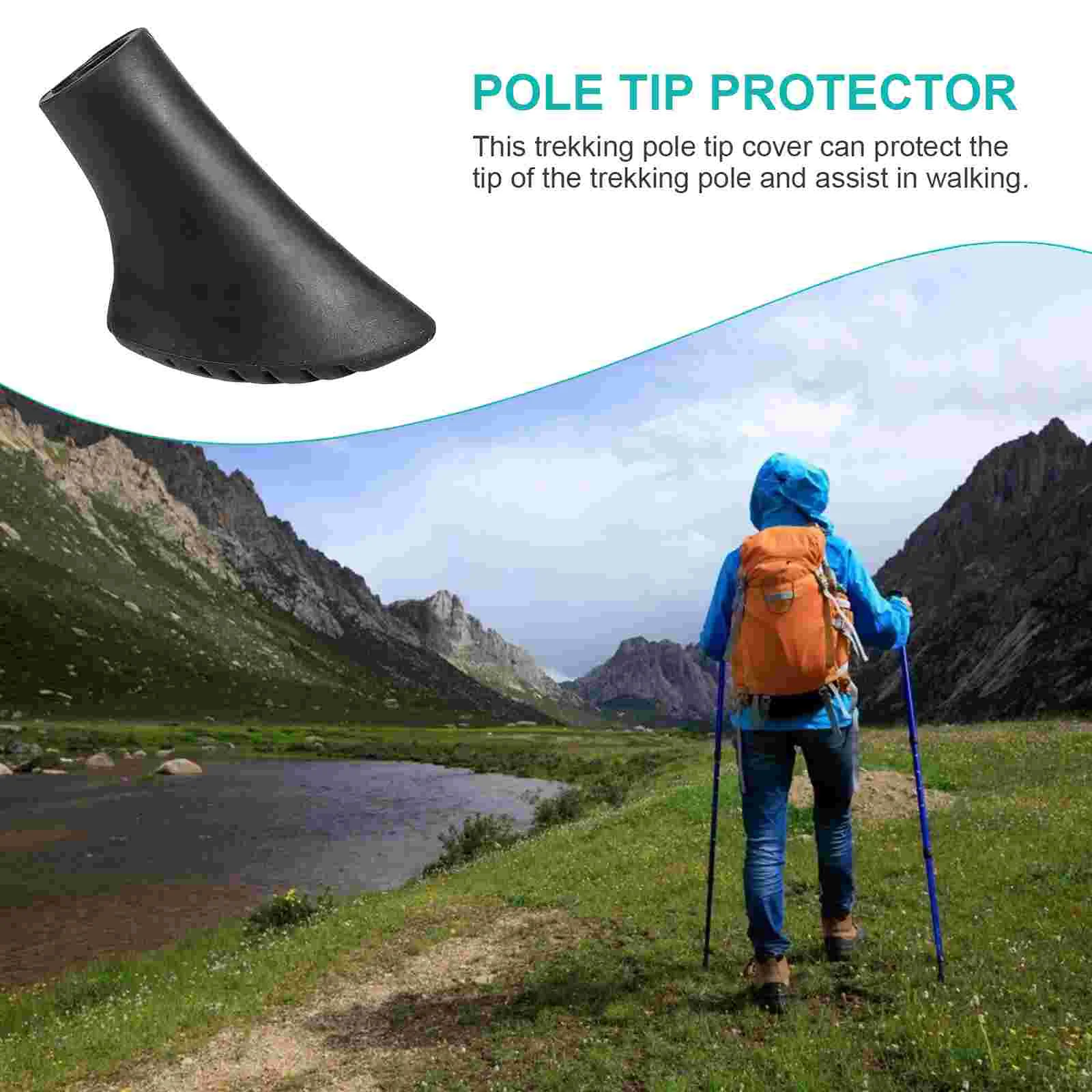 Trekking Pole Tip Protectors 16 Pcs Trekking Pole Tip Set Walking Stick Head Protectors Cane Hiking Tips Poles Pvc Elder