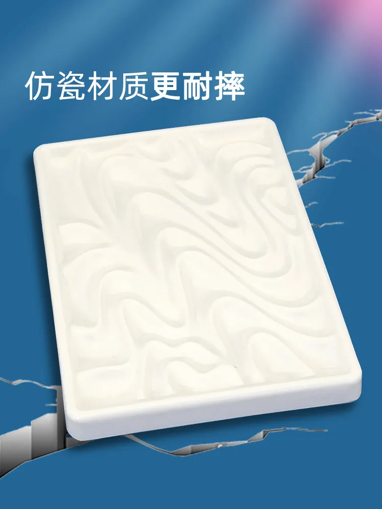 모조 도자기 수채화 팔레트, 물결 모양, 세척하기 쉬운 안료 플레이트, 중국 회화, 전문 미술 도구