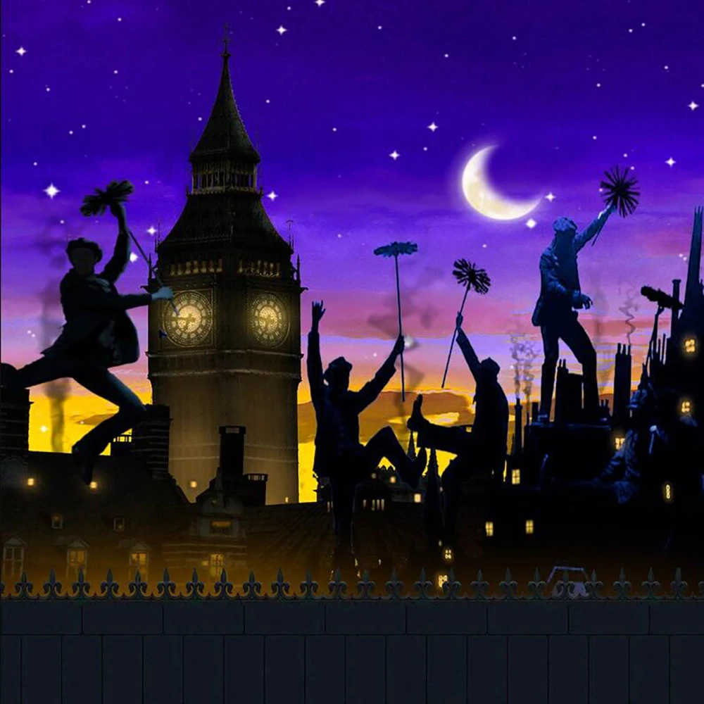Mary Poppins Dance Theatre Rooftop Alba Arabian Palace Night Background Party Background
