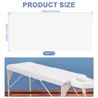 Draps de lit jetables, 100 pièces, pour Salon de beauté, Spa, Massage, épais, Non tissé, respirant, voyage, affaires, hôtel, hôpital 6