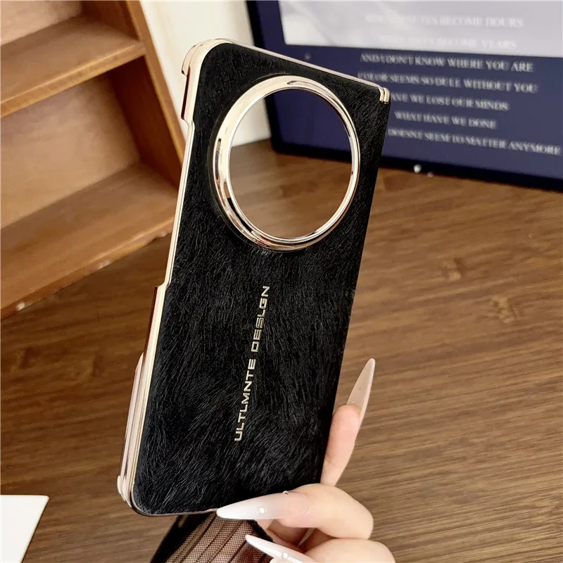 Luxury Magnetic PU Leather Phone Cover with Dual Axis Design and Anti-Fingerprint Technology