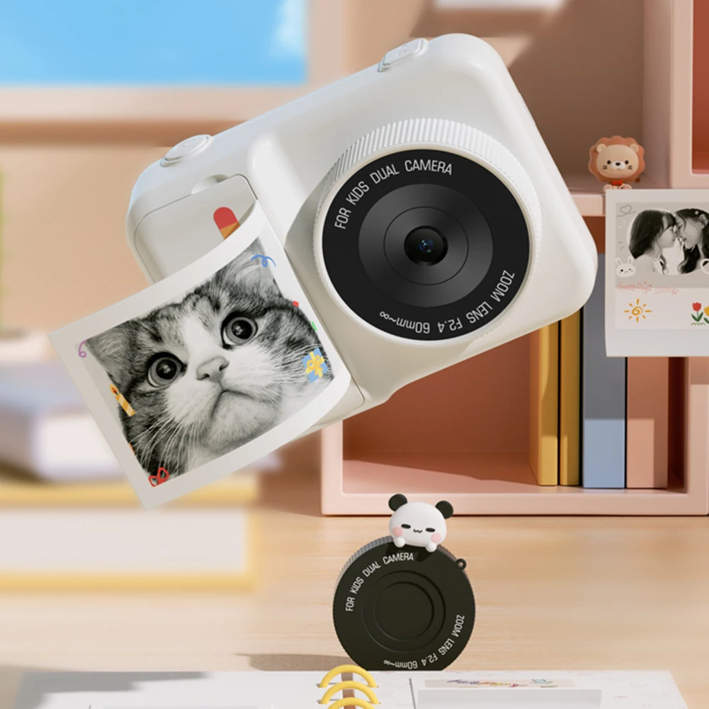 Appareil Photo Enfant à Impression Instantanée – 20MP, 1080P, Écran 2,0″, Carte 32Go, Autocollants, Dès 3 Ans