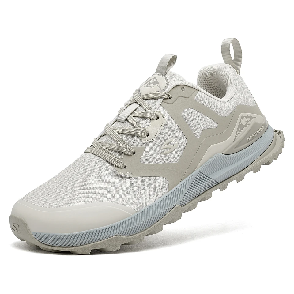 HOBIBEAR Chaussures de randonnée unisexes pour femmes et hommes, chaussures de trail running outdoor en cuir artificiel antidérapant à lacets_voghion.com