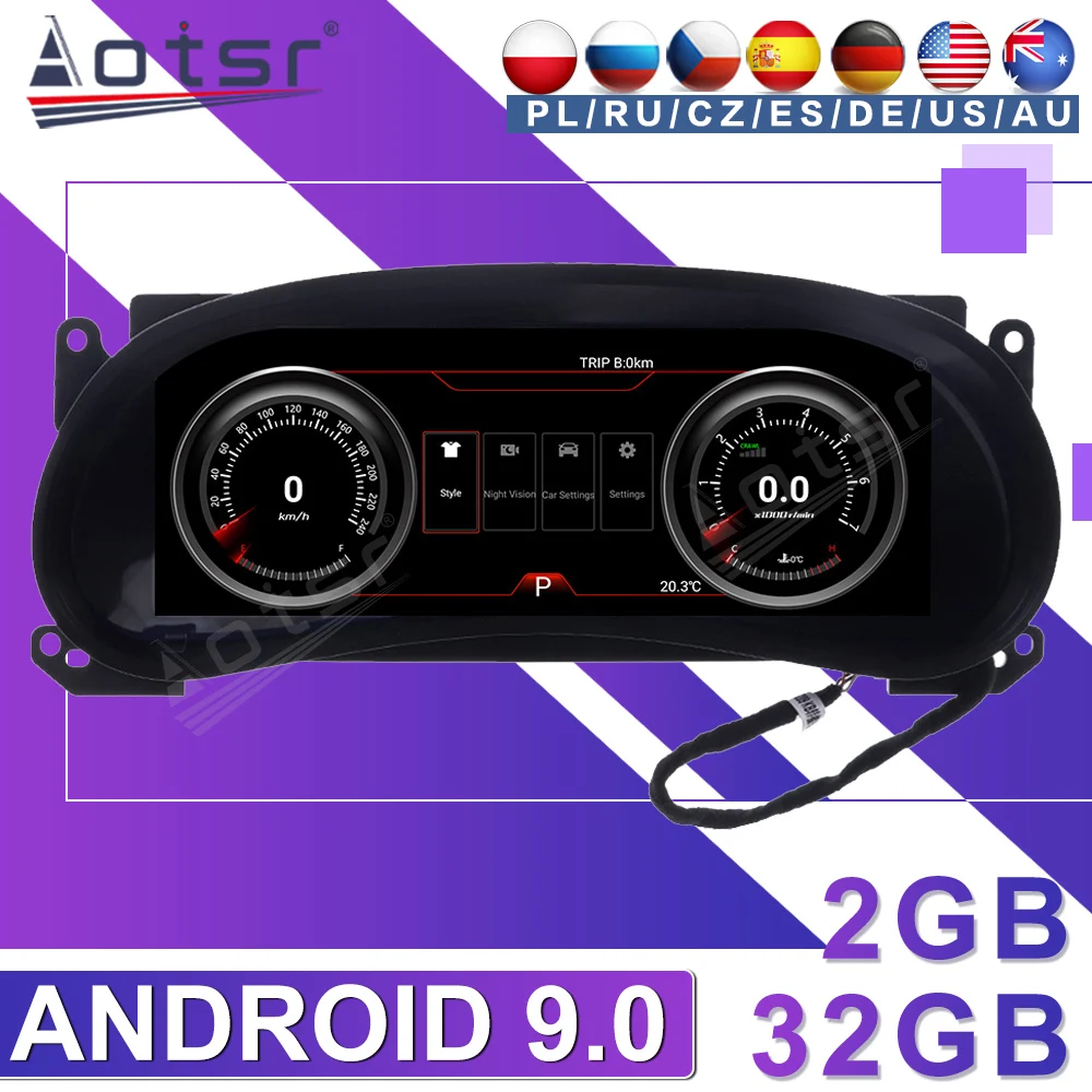

For Jeep Wrangler 3 JK 2010 - 2017 Android Car Digital Instrument LCD Dashboard Display Meter Multimedia Stereo Player Head Unit