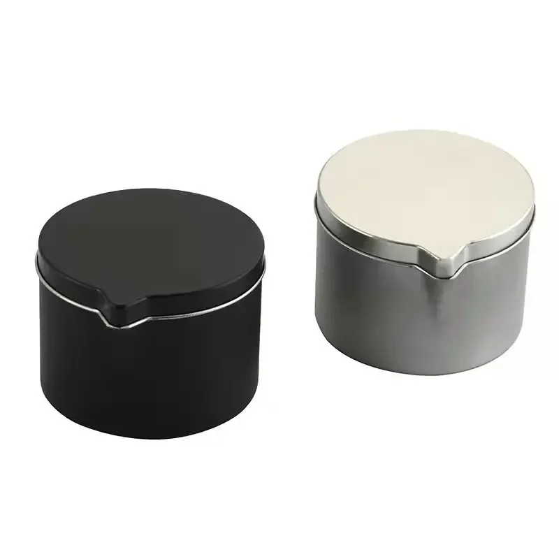 Tinplate Candle Jar Handy Spout Aromatherapy Massage Cream Jars Cosmetic Storage Cans DIY Candles Making Container 12pcs
