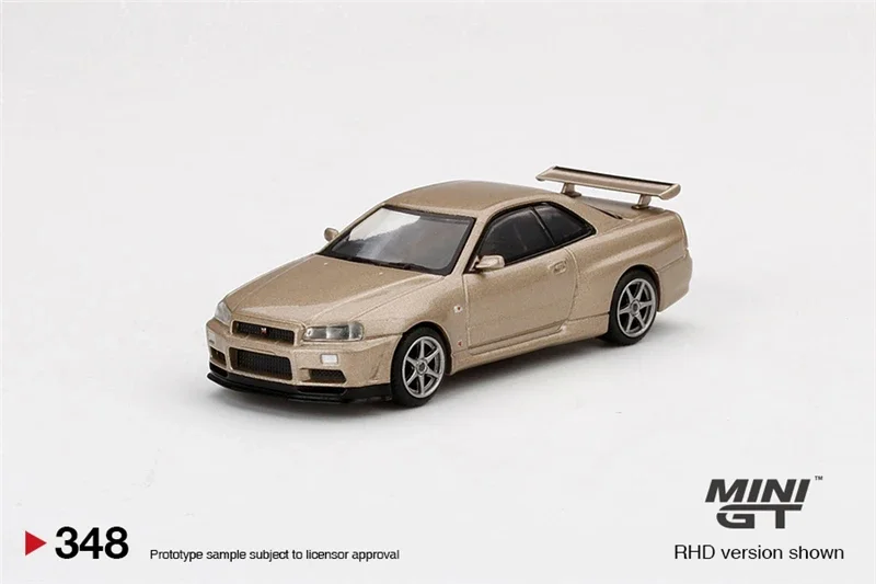 

MINI GT 1:64 Skylnie GT-R (R34) M-Spec Silica Breath RHD литая модель автомобиля