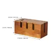 Box Solid Wood Cable ganizer Desk Router Cover Cord Hider Storage rustic appearance sturdy construction home 5